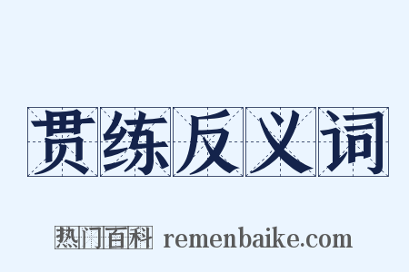贯练反义词是什么意思的图片